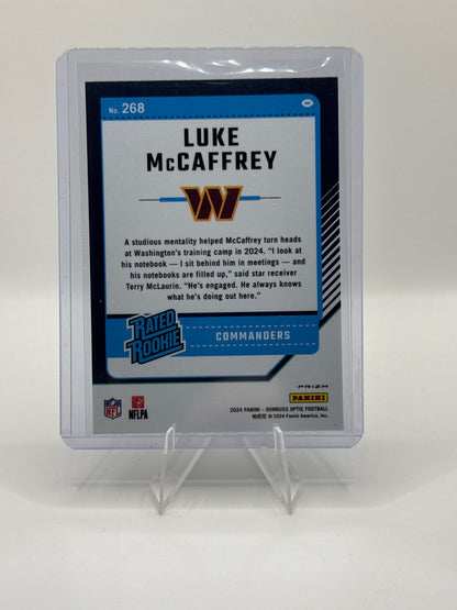 Luke McCaffrey (Rookie) #268 Blue Hyper
