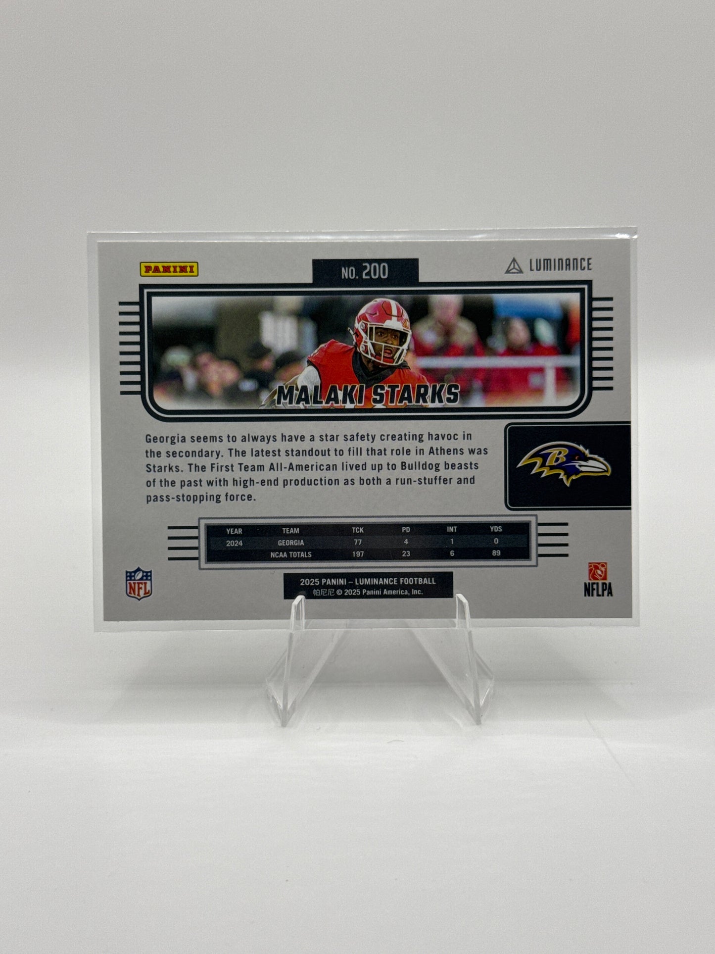 Malaki Starks (Rookie) #200 2025 Panini - Luminance Football
