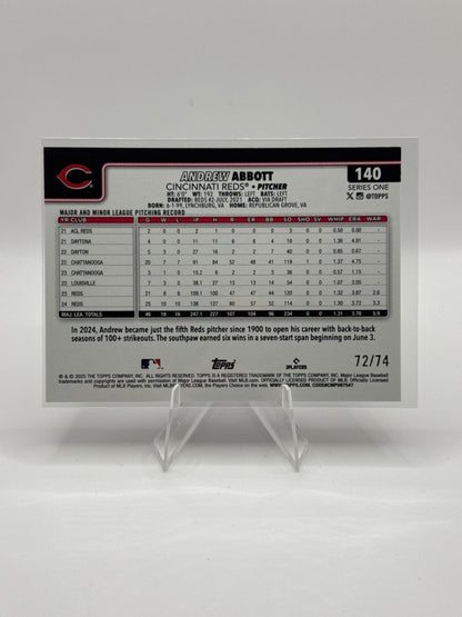 Andrew Abbott #140 Black 72/74