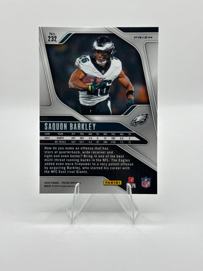 Saquon Barkley #232 Green Prizm 2024 Panini - Prizm Football