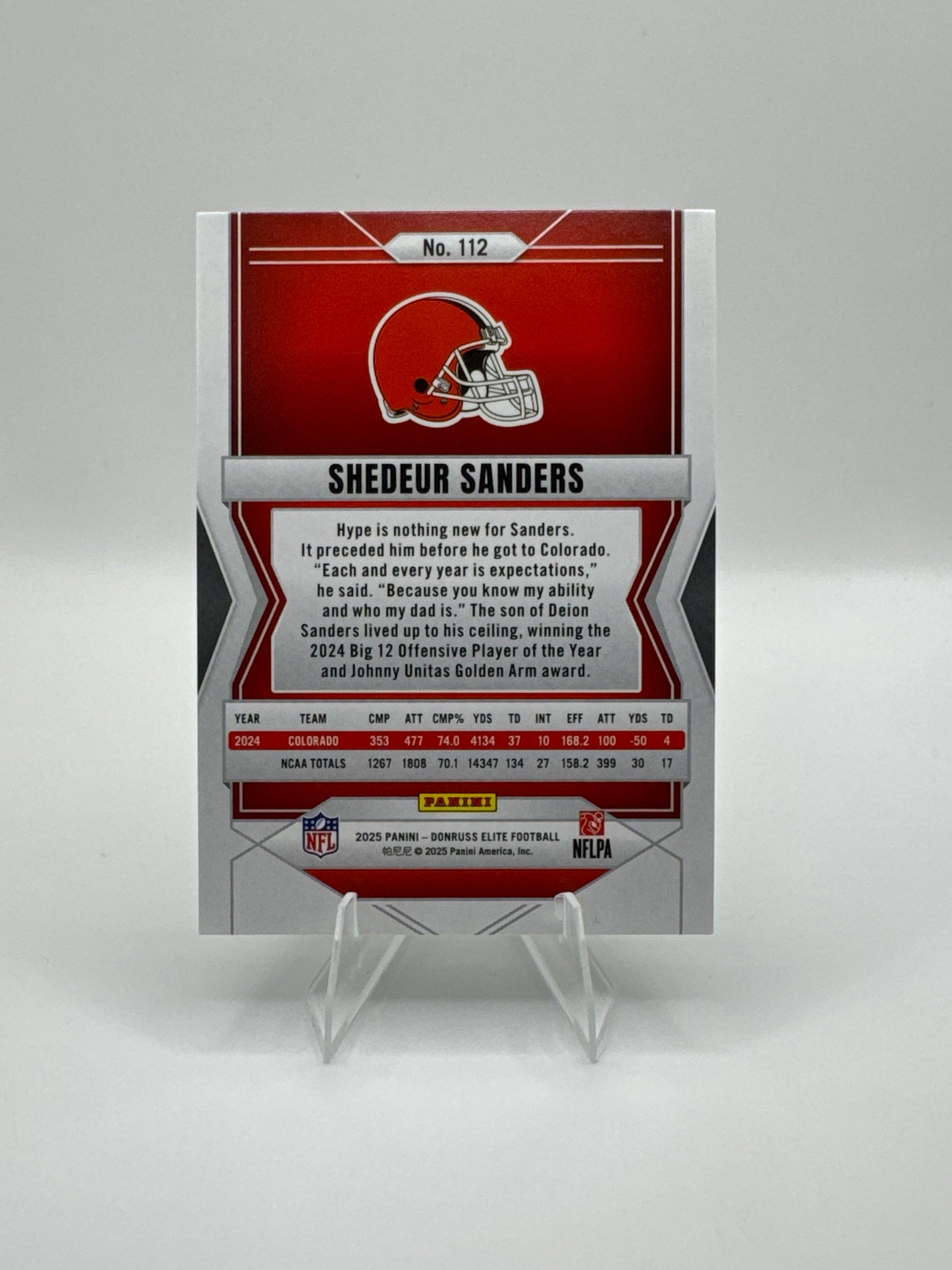 Shedeur Sanders (Rookie) #112 Green Disco 2025 Panini - Donruss Elite Football