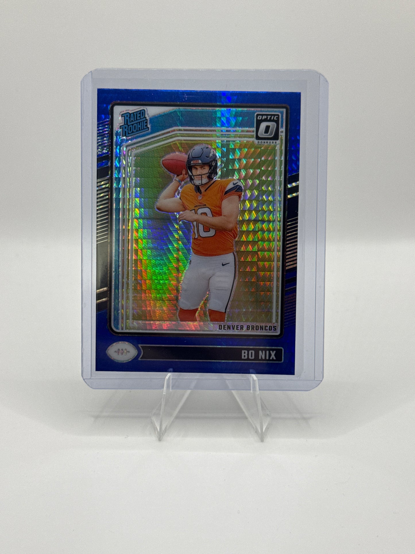 Bo Nix Rated Rookie #209 Blue Hyper