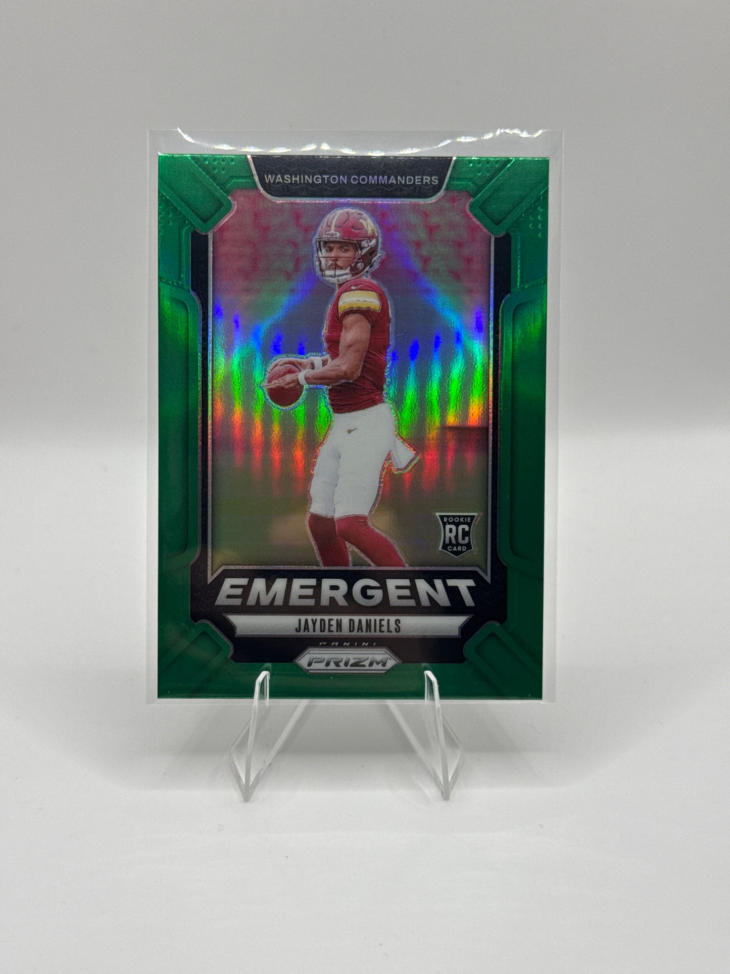Jayden Daniels (Rookie) #2 Green Emergent 2024 Prizm