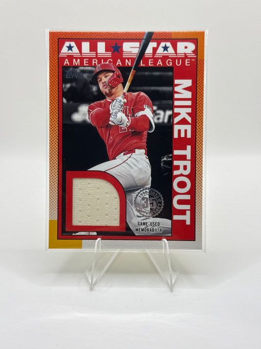 Mike Trout #90ASR-MT Game Used Equipment Patch