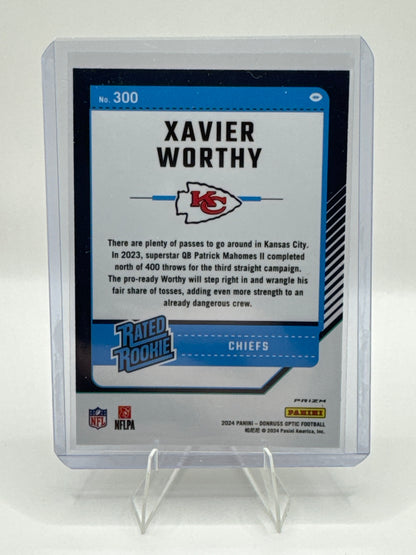 Xavier Worthy (Rookie) #300 Purple Shock