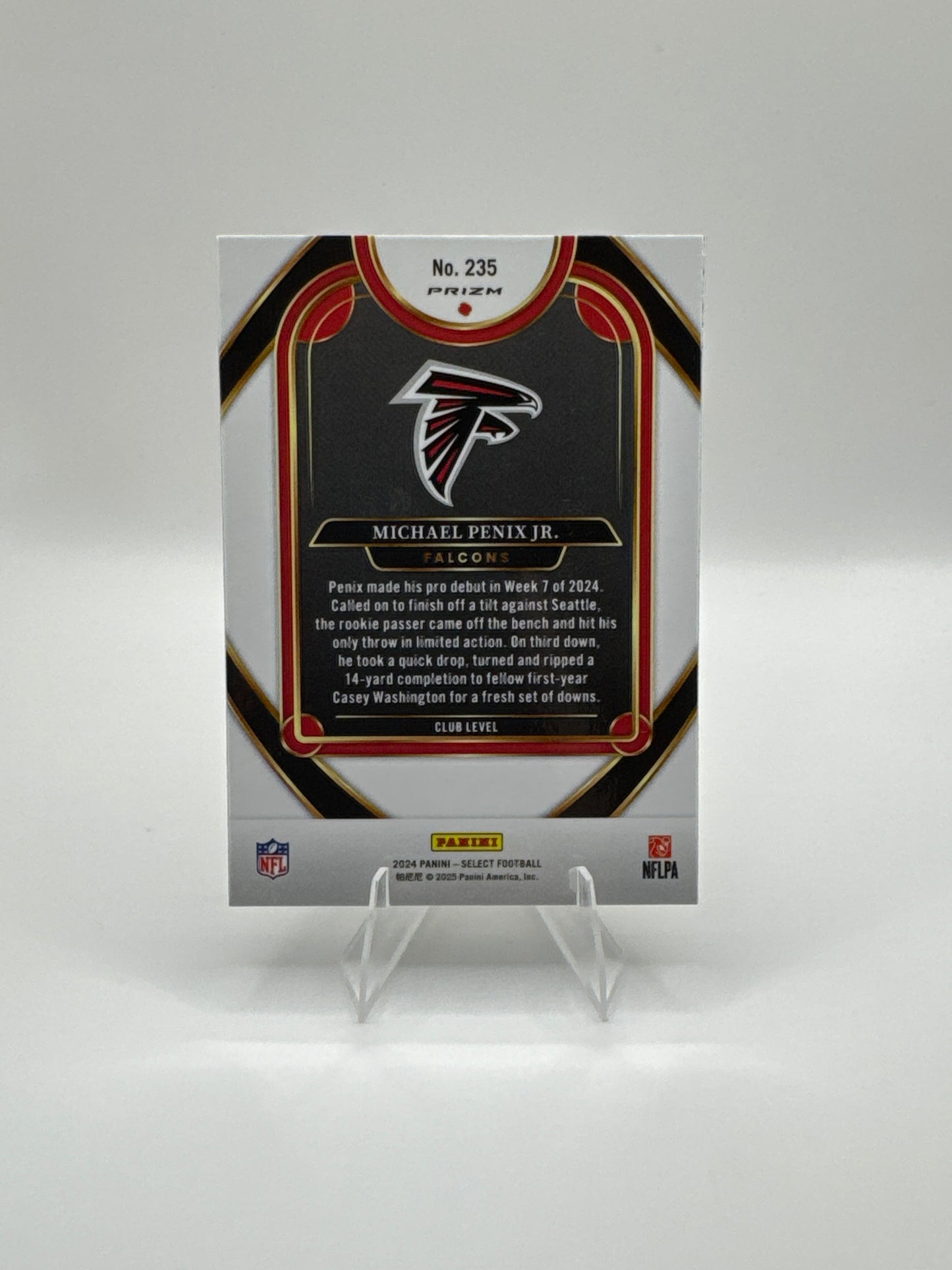 Michael Penix Jr (Rookie) #235 Club Level Disco 2024 Panini - Select Football