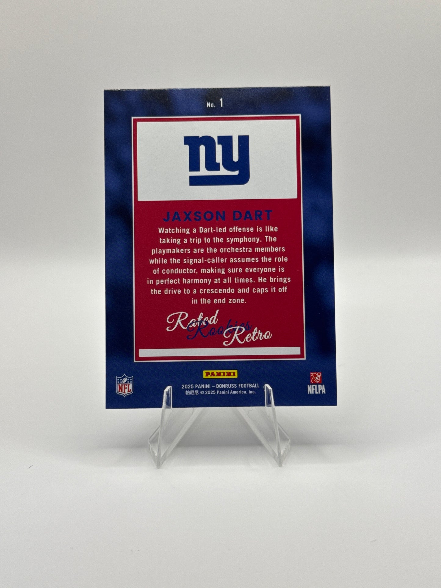 Jaxson Dart #1 Retro Rated Rookies 2025 Panini - Donruss Football