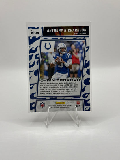 Anthony Richardson (Rookie) #CR-AN Chain Reaction 2023 Panini - Donruss Optic Football