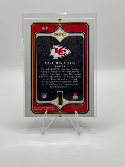 Xavier Worthy (Rookie) #8 Numbers 2024 Panini - Select Football